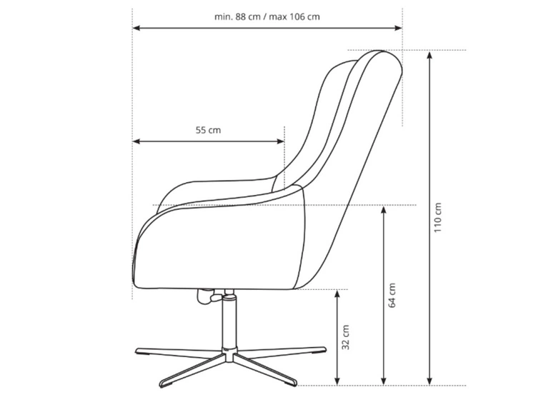 Drehbarer Sessel Deves Weiß