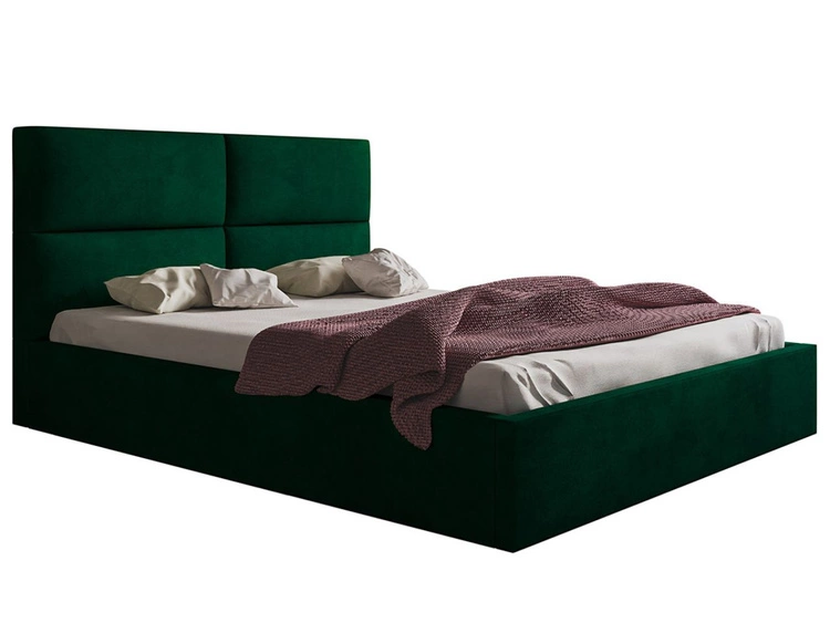 Polsterbett mit Bettkasten und Lattenrost 120x200 Marad Grün