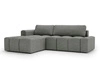 Ecksofa L-Form Links mit Schlaffunktion und Bettkasten Lana Grau