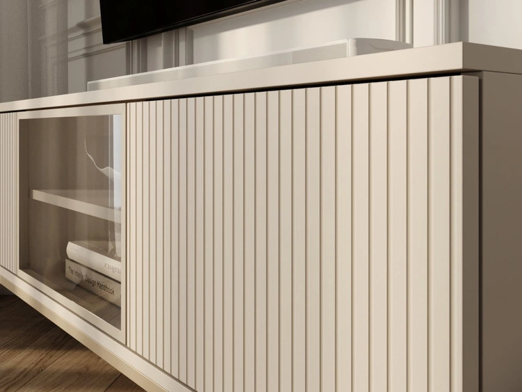 TV-Lowboard mit Türen und Led Deo Kaschmir