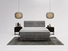 Boxspringbett mit Bettkasten 180x200 Forte Grau
