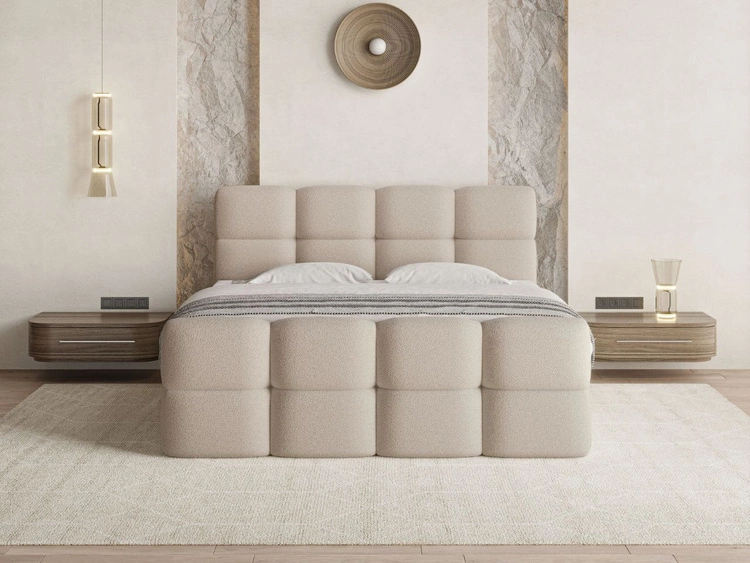 Boxspringbett mit Bettkasten 180x200 Rivon Beige