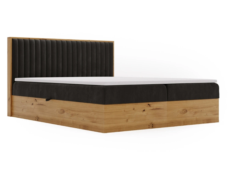 Boxspringbett mit Bettkasten 180x200 Forest Anthrazit