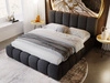 Polsterbett mit Bettkasten und Lattenrost 200x200 Cloud Bouclé-Stoff Schwarz