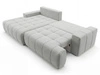 Ecksofa L-Form mit Schlaffunktion und Bettkasten Tulio Links Grau