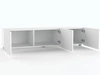 TV-Lowboard mit Türen 150 cm Kioto Weiß matt