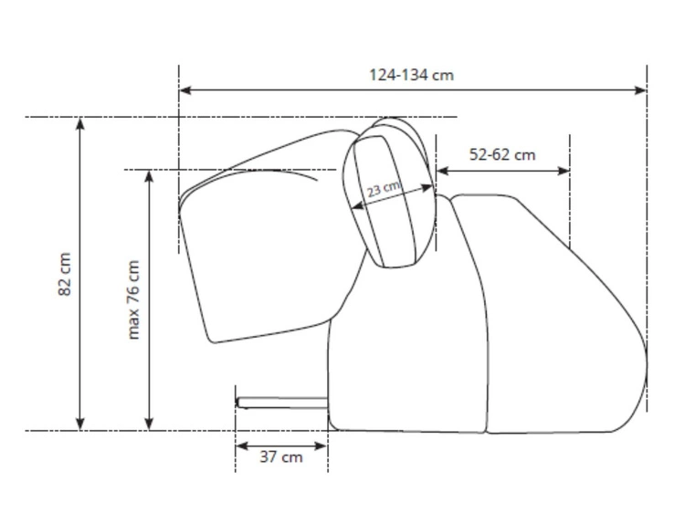 Schlafsofa mit verstellbarer Rückenlehne, Schlaffunktion und Bettkasten Figo Grau