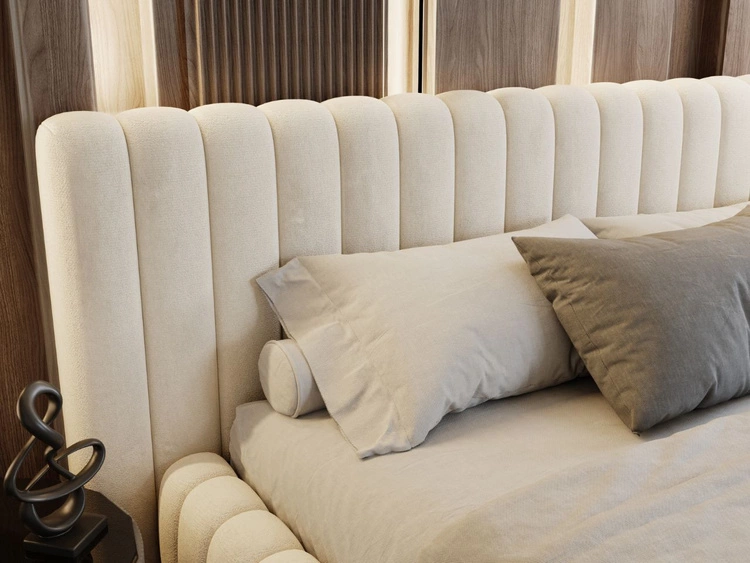 Polsterbett mit Bettkasten und Lattenrost 120x200 Bliss Beige