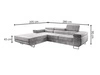 Ecksofa L-Form Links mit Schlaffunktion und Bettkasten Solam Gelb