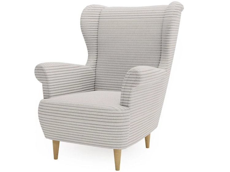 Sessel mit Fußstütze Roti Hellgrau