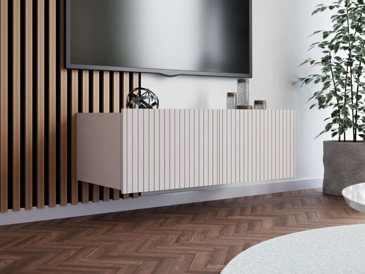 TV-Lowboard mit Türen 100 cm Kioto Cashmere