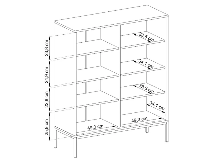 Türkommode mit Golden Metallbeinen Amor Marineblau