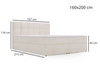 Boxspringbett mit Bettkasten 160x200 Maison Beige