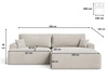 Ecksofa L-Form mit Schlaffunktion und Bettkasten Serene Links Creme