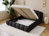 Polsterbett mit Stauraum und Lattenrost 120x200 Cloud Soft Schwarz
