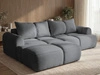 Ecksofa L-Form Links mit Schlaffunktion und Bettkasten Bonno Dunkelgrau