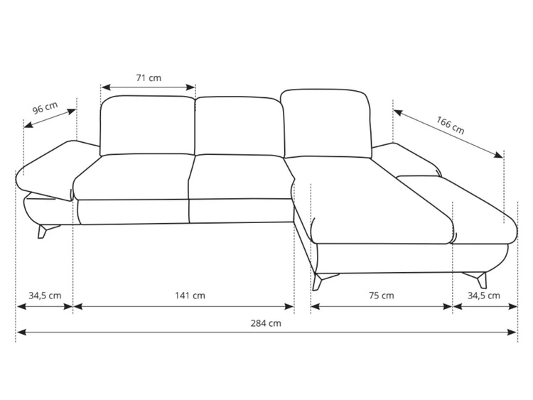 Ecksofa L-Form Rechts mit Schlaffunktion und Bettkasten Hannover Dunkelgrün