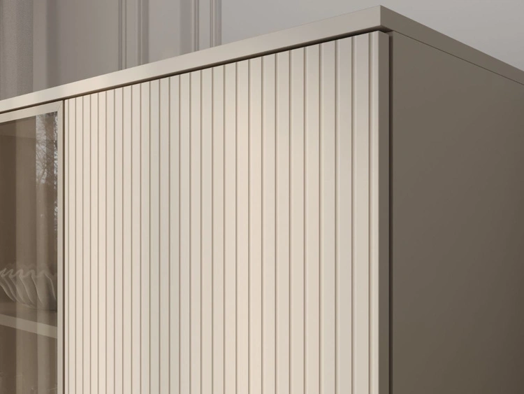 Vitrinenschrank mit Led Deo 166 cm Kaschmir