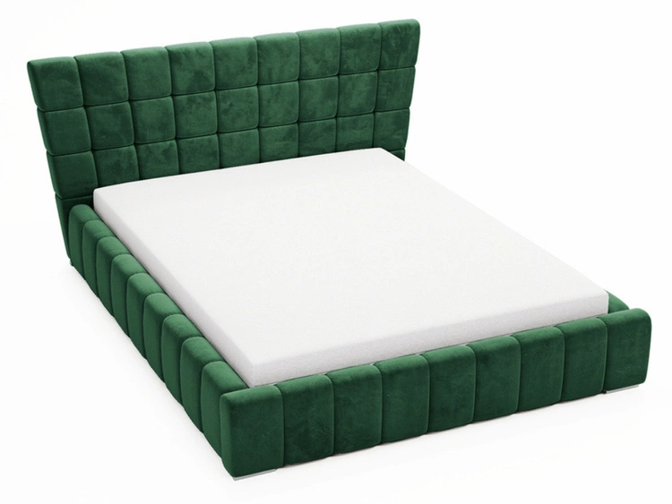 Polsterbett mit Bettkasten und Lattenrost 140x200 Paris Grün