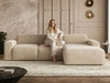 Ecksofa L-Form Rechts Lavia Beige