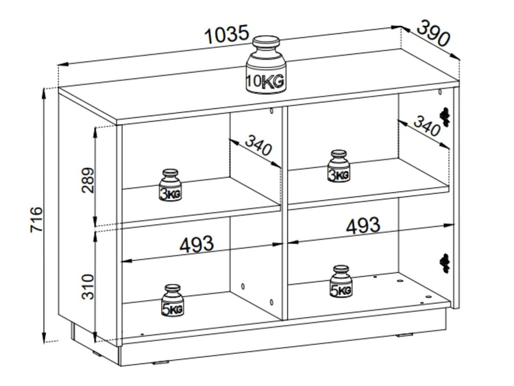 Türkommode 104 cm Roland Beige