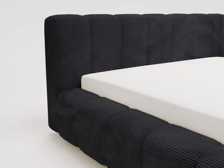 Polsterbett mit Bettkasten und Lattenrost 120x200 Ibiza Schwarz