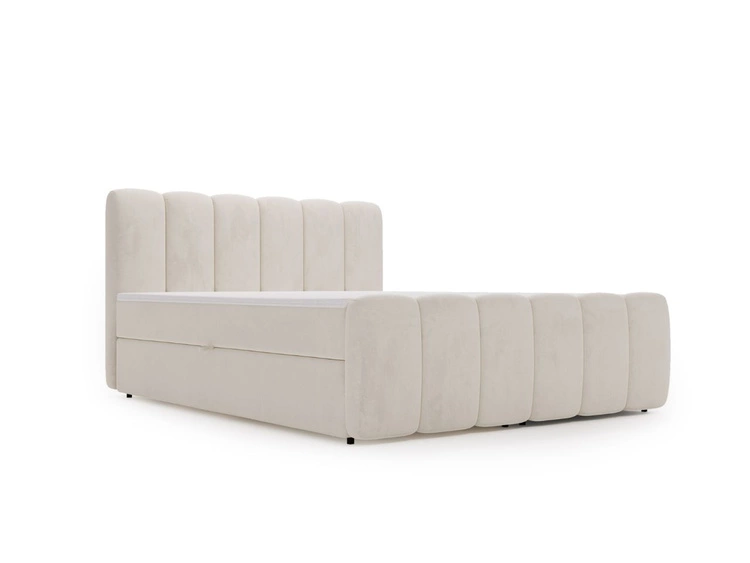 Boxspringbett mit Bettkasten 200x200 Cloud Beige