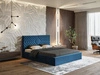 Polsterbett mit Bettkasten und Lattenrost 180x200 Loris Dunkelblau