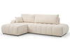 Ecksofa mit Schlaffunktion und Bettkasten Links Adoro Hellbeige