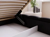 Polsterbett mit Bettkasten und Lattenrost 180x200 Cloud Low Schwarz