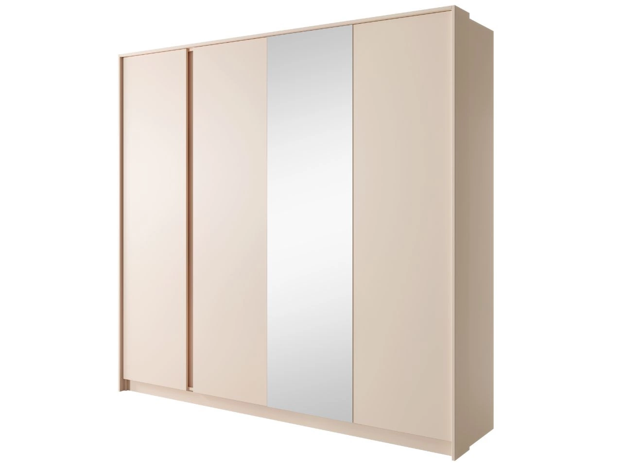 Kleiderschrank mit Spiegel Dego Beige
