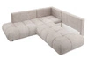 Ecksofa mit Schlaffunktion und Bettkasten Links Kair Beige