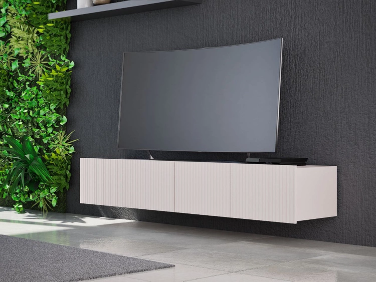 Set mit zwei TV-Lowboard mit Türen 100 cm Kioto Cashmere