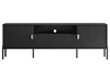 TV-Lowboard breit zweitürig mit Schublade Orlean Schwarz Matt
