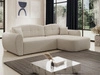Ecksofa L-Form mit Schlaffunktion und Bettkasten Avessio Beige
