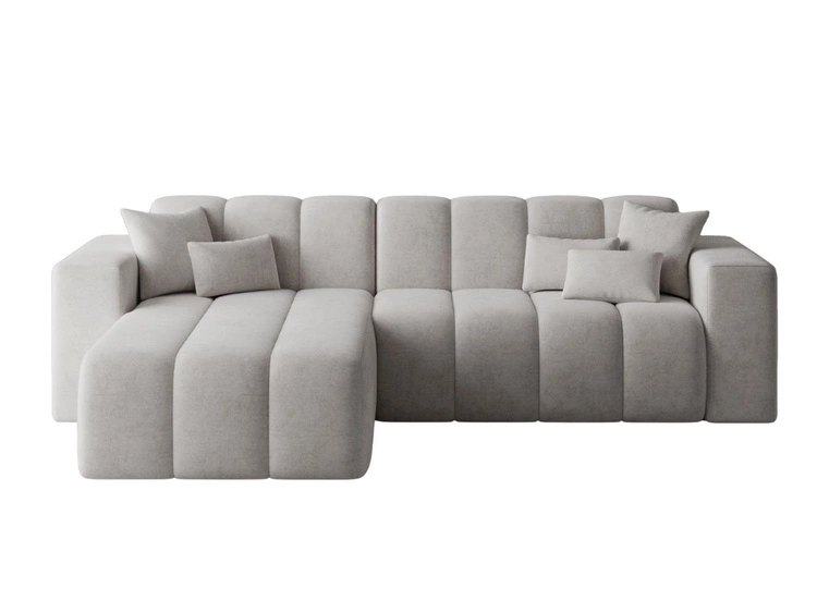 Ecksofa L-Form Links Nork Grau