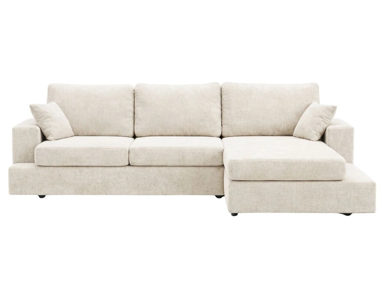 Ecksofa L-Form fürs Wohnzimmer Nesto Rechts Creme