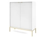 Türkommode Amber Weiß, Gold Frame
