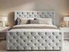 Boxspringbett mit Bettkasten 160x200 Montego Hellgrau