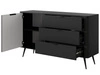 Kommode mit Türe und Schubladen Latina Schwarz