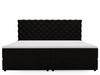 Boxspringbett mit Bettkasten 160x200 Bergamo Schwarz