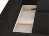 Ecksofa L-Form mit Schlaffunktion und Bettkasten Avelin Rechts Schwarz