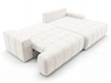 Ecksofa L-Form mit Schlaffunktion und Bettkasten Tulio Rechts Creme