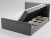 Boxspringbett mit Bettkasten 180x200 Osteno Dunkelgrau