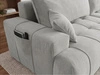 Ecksofa L-Form mit Schlaffunktion und Bettkasten Tulio Rechts Grau