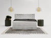 Boxspringbett mit Bettkasten 180x200 Lion Hellgrau