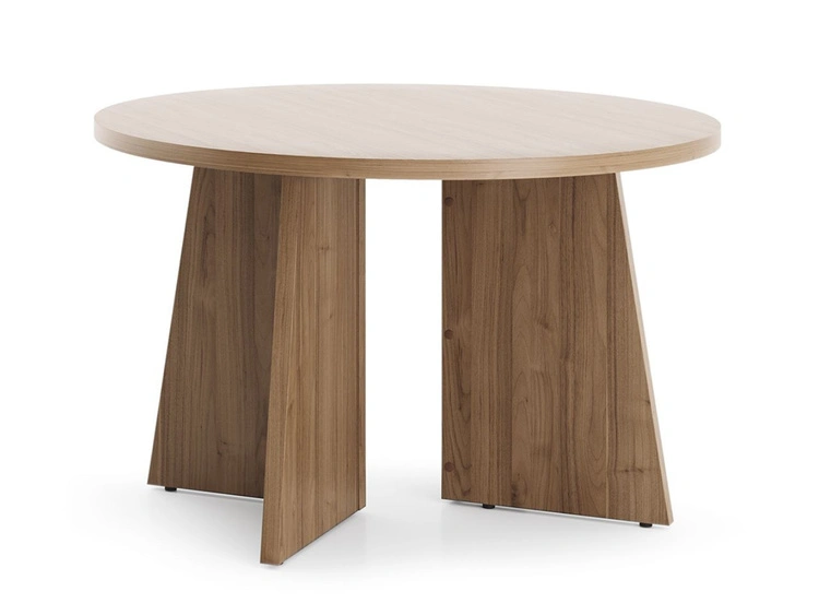 Kleiner runder Couchtisch Arelis in Royal-Nussbaum