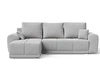 Ecksofa L-Form mit Schlaffunktion und Bettkasten Monti Links Grau