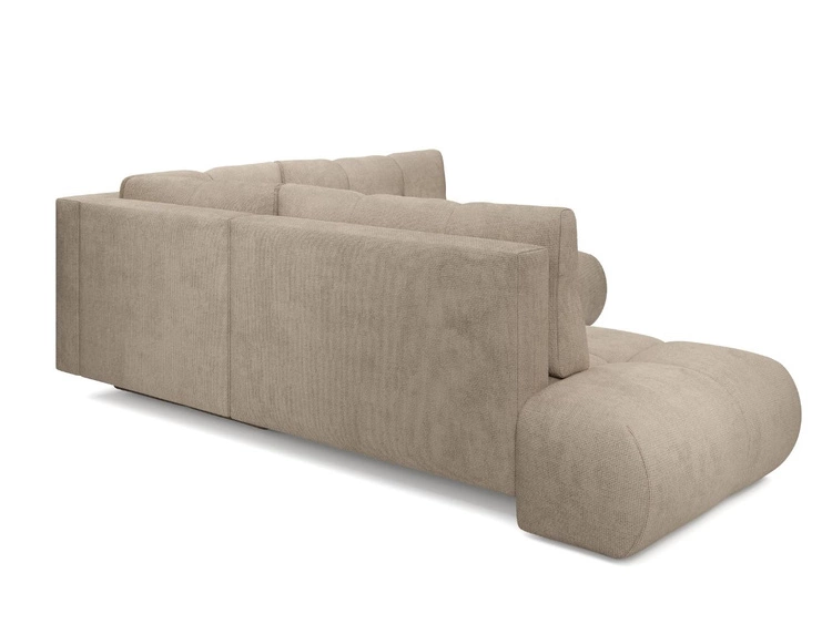 Ecksofa mit Schlaffunktion und Bettkasten Links Kair Hellbraun