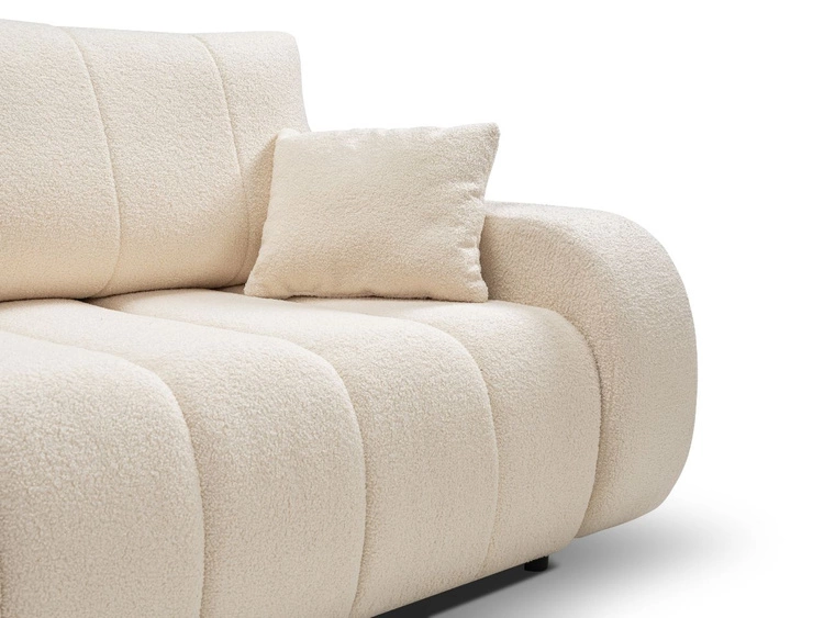 Schlafsofa mit Bettfunktion und Bettkasten Adoro Hellbeige